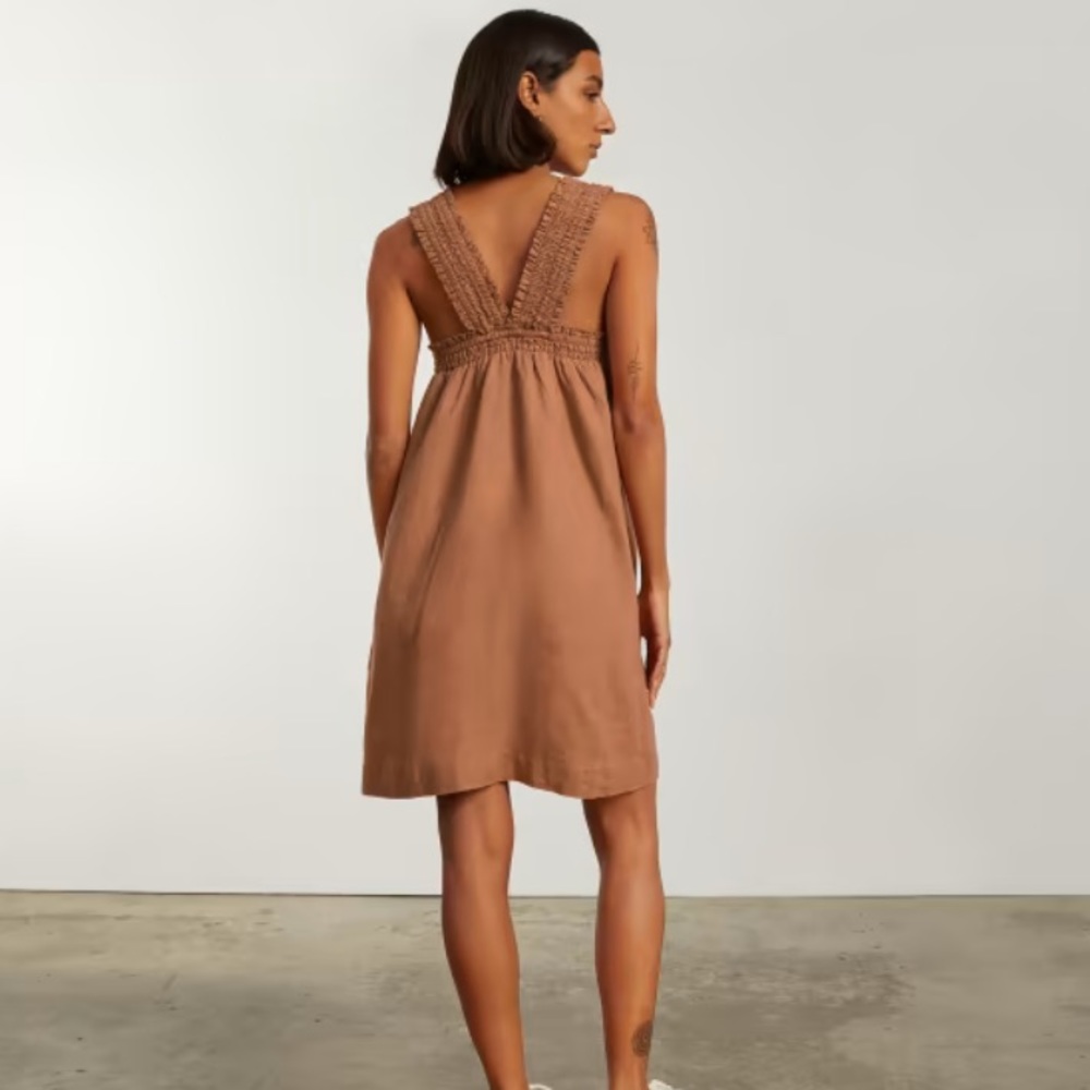 Everlane Smocked Linen Dress